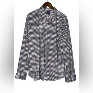 J. Crew Gingham Performance Slim Fit Men Button‎ Down Shirt Collar Pocket XXL